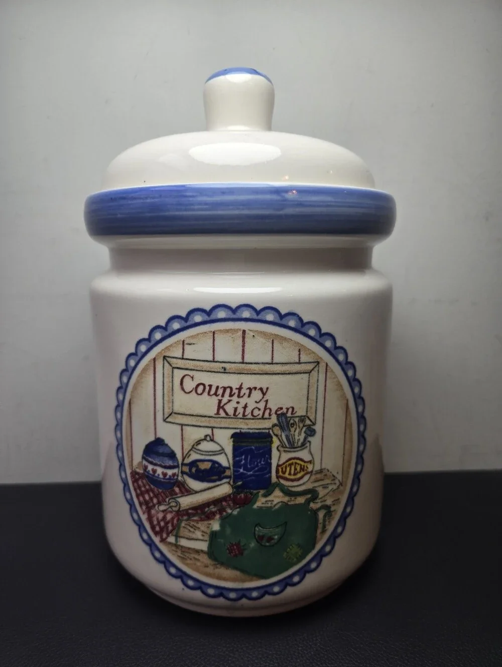 Cookie Jar Country Kitchen 90s Decor Utensil Storage